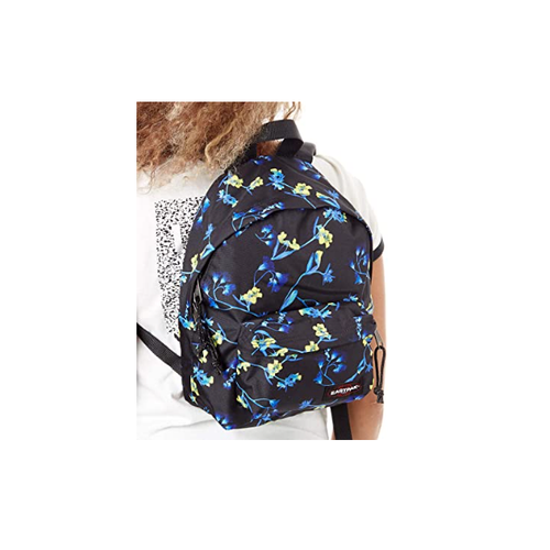 EASTPAK - MOCHILA MUJER EASTPAK ORBIT GLOW BLACK AZUL CON FLORES 10 LITROS NEW - Imagen 4 de 5