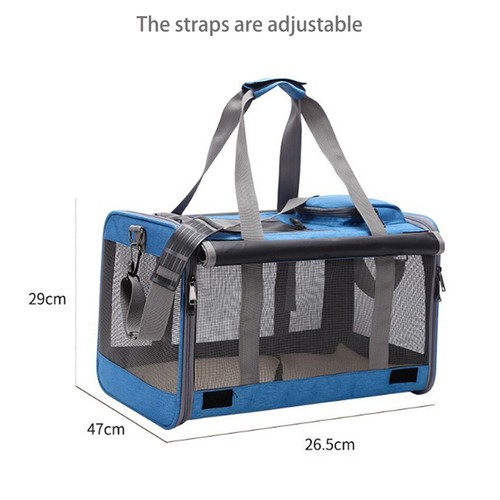 Estuche cochecito de viaje desmontable con ruedas de viaje transpirable para perros gatos - Imagen 3 de 17