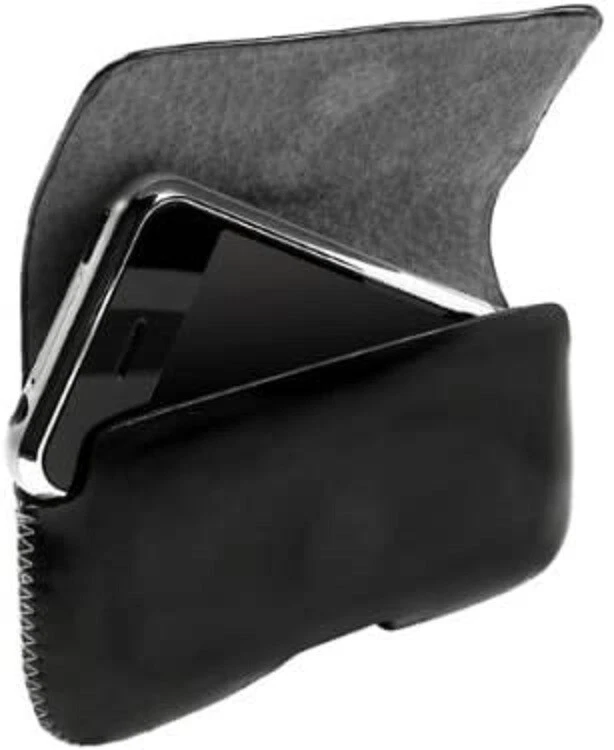 Funda protectora de cuero para teléfono celular Krusell Hector N96 carcasa M ancha negra 95469 Foto 3 de 4