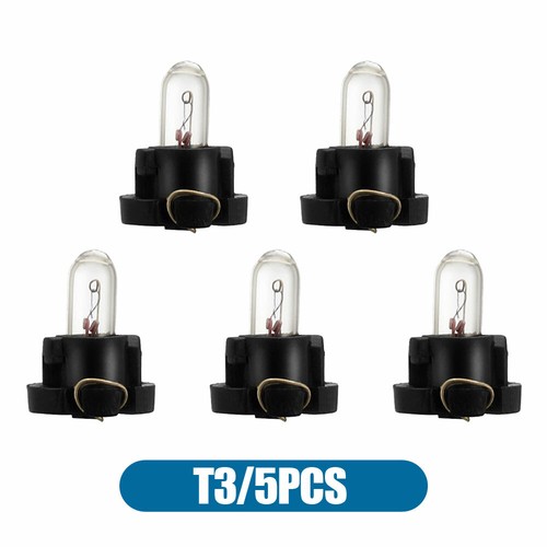 5Pcs T3 Led Bulbs 12V Car Interior Lights Wedge Dashboard Warming Yellow Lamps - Picture 11 of 11