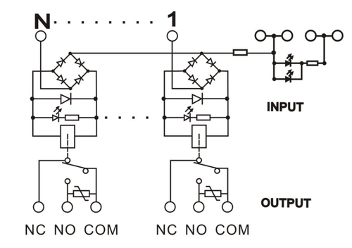 GEYA Omron Relay Module for PLC 4 Channel 12V 24V AC/DC 1NO1NC Pluggale Relay - Picture 6 of 9