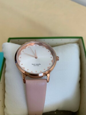 BLACK FRIDAY SALE NWT KATE SPADE Pink Metro Scallop Leather watch