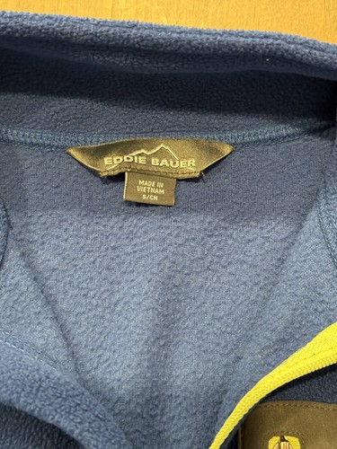 Eddie Bauer Boy’s Royal Blue Quarter Zip Fleece Pullover Sweatshirt Size: S 6-7 - Picture 5 of 8