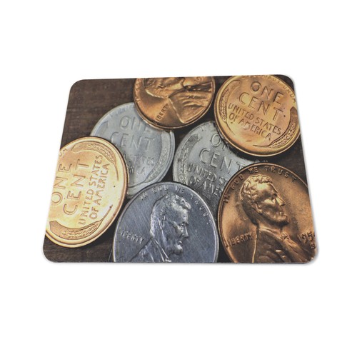 Coins Wheat Cent Cents steel ~Mouse Pad ~ MousePad ~ BU UNC ms 70 coin EXCLUSIVe - Picture 2 of 7