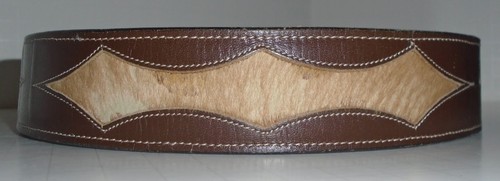 Vintage Tony Lama Western Leder Gürtel 30 Creme Braun Rodeo Country USA LESEN - Bild 2 von 9