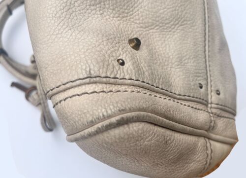 Chloe paddington leather shoulder bag WITH lock gold hardware ivory beige - Picture 22 of 24