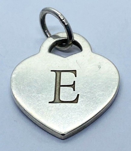 Tiffany & Co Sterling Silver 925 Letter E Alphabet Initial Heart - Picture 4 of 8