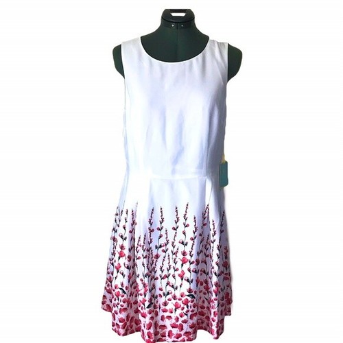 CeCe Petite Pleated Fit & Flare Dress-Size 12P - Picture 1 of 3