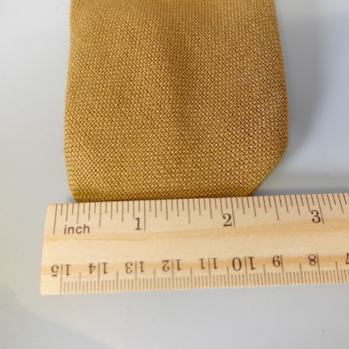 Cotton Neck Tie Mens Solid Brown Khaki Simple Woven Wedding Corpcore Dress Suit - Picture 6 of 8