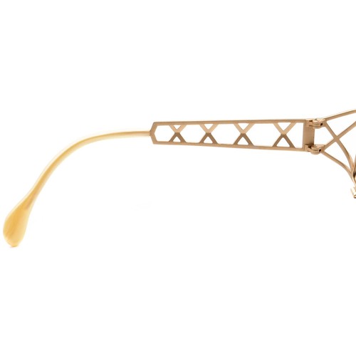Cazal Women's Sunglasses Frame Only MOD 984 Gold Hexagonal Metal 54 mm - Picture 7 of 9