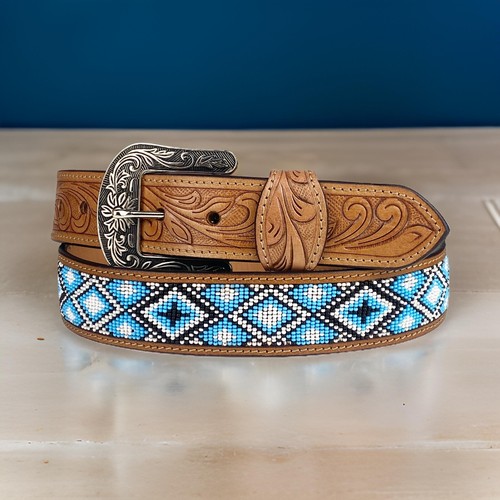 Western Genuine Leather Belt Full Grain Handmade Men's Heavy Duty With Buckle - Picture 4 of 8