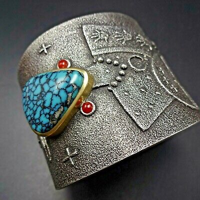 Native American Jewelry Quality Spiderweb Turquoise Sterling Silver Lizard Gecko Bracelet Cuff Native American Jewelry Quality Spiderweb Turquoise Sterling Silver Lizard Gecko Bracelet Cuff