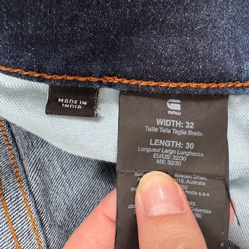 Pantalones de mezclilla ajustados G-Star Raw Lancet para hombre 32x30 (30x29) azul lavado oscuro - Imagen 8 de 15