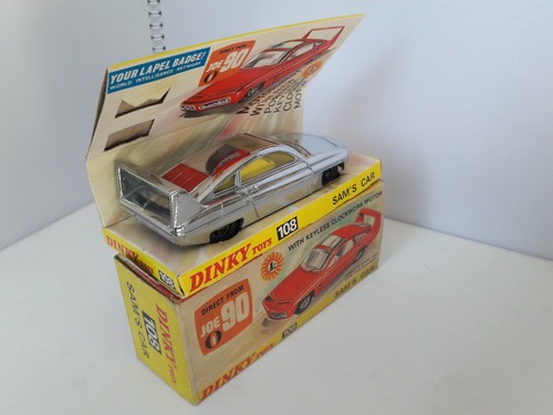 Dinky 108 Joe 90, Sam's car silver. Car NM to Mint; Box Mint; Plinth Near Mint - Picture 3 of 9