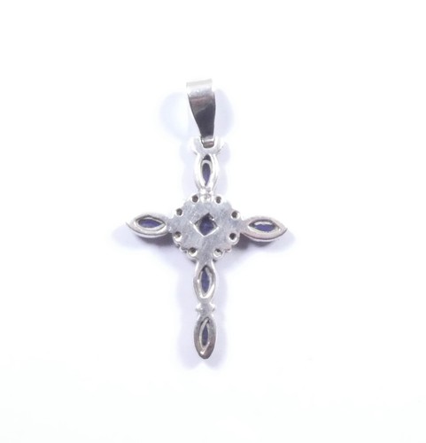 Colgante Cruz Amatista Plata de Ley 925 Vintage 5g - Imagen 5 de 8