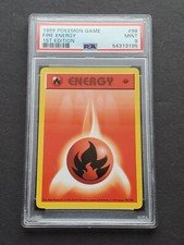 Pokemon PSA 9 FIRE ENERGY 98/102 - 1ST EDITION BASE SET - MINT 