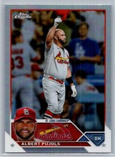 2023 topps chrome baseball albert pujols refractor #143