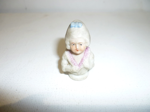 Vintage bisque pincushion Girl