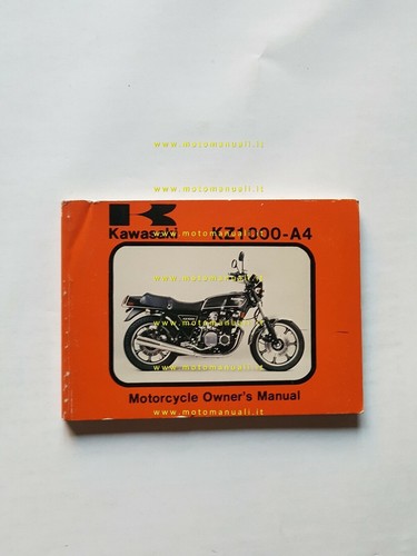 Kawasaki KZ (Z) 1000 A4 1979 manuale uso INGLESE originale owner's manual - Imagen 1 de 9
