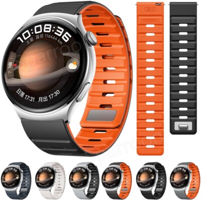 Magnet Silikon Loop Armband Uhrenarmband Ersatz Silikonband 22mm Universal Strap