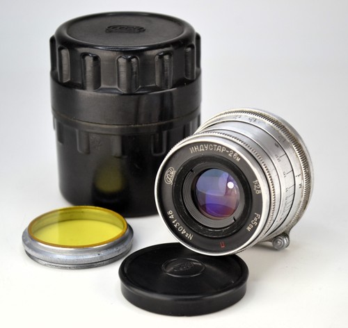 SERVICED! EARLY RED "П" USSR INDUSTAR-26m RANGEFINDER LENS M39 for FED/ZORKI (2)