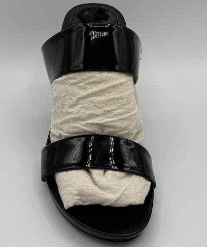 Calvin Klein slide on black Wedge Patent Sandals, Size 7 1/2 - Picture 10 of 16