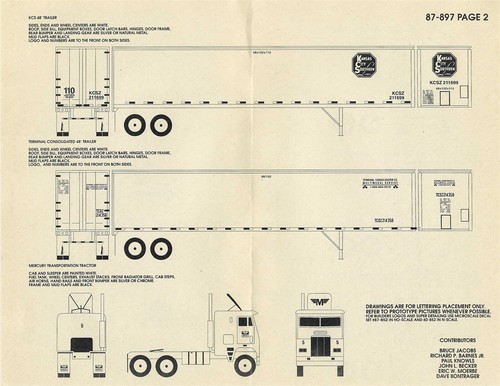 Microscale Decals - # 87-897 - Vintage - TP&W, Iowa Intersta, KCS, Terminal Cons - Picture 4 of 4