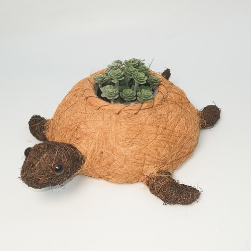 Urban HUSK Turtle Planter Brown 33cm Home Decorative Outdoor Garden Decor - Picture 2 of 2