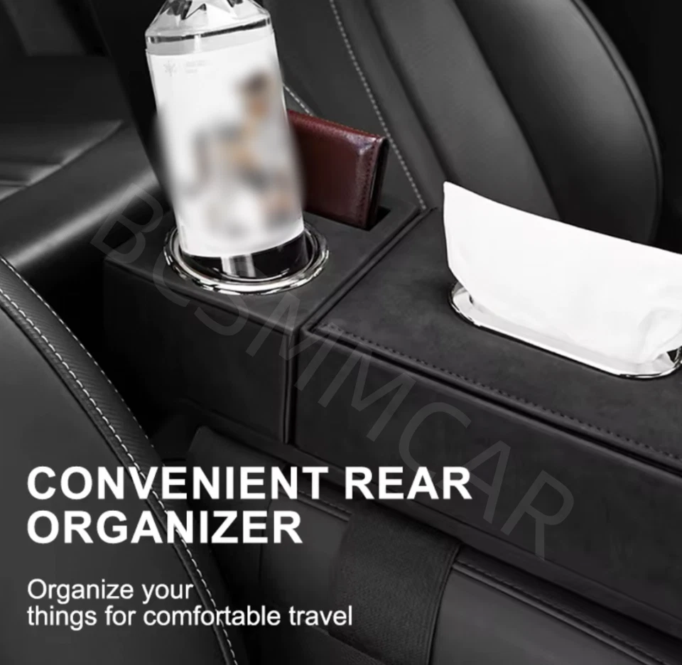 Funda de cojín con reposabrazos central para automóvil caja de almacenamiento portavasos reposabrazos protección Foto 3 de 4