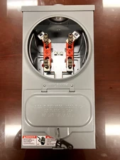 Milbank 100amp 1 Meter Socket, w/ GE/ABB brkr, RL, 1PH, Over, Nema3R, 17"x8"x5"