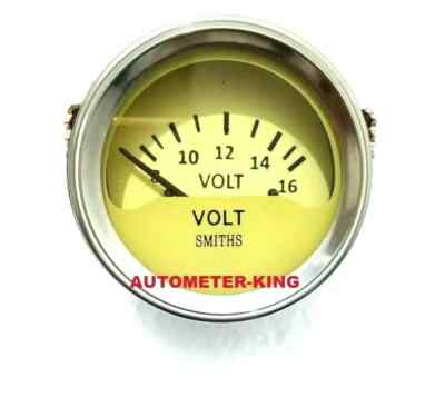 Smiths Zusatzbatterie Voltmeter Voltanzeige Chromrand 52 mm 2 Zoll