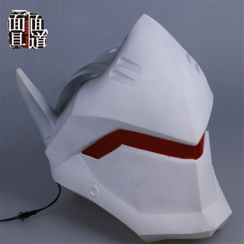 Hot Game Overwatch Genji Cosplay Helmet 1:1 Wearable LED Light Mask PVC Props - Picture 11 of 16