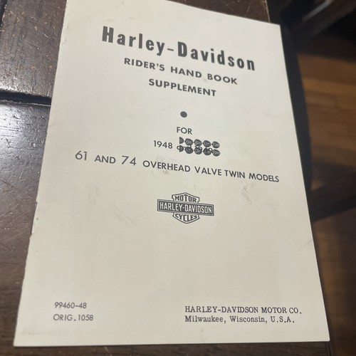 Manual del piloto de motocicleta Harley Davidson 61 y 74 modelos gemelos de válvula aérea - Imagen 8 de 9