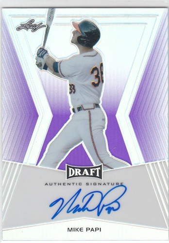 2014 Mike Papi Leaf Draft PURPLE ROOKIE AUTO HOLO /25 - MP2 Cleveland Indians - Picture 1 of 1