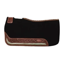 Klassy Cowgirl 28" x 30" TEAL Bayou Black Felt SADDLE PAD
