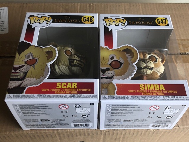 Funko Pop Disneyâs Lion King Movie SET OF 2 SIMBA 547 SCAR 548 In Stock | eBay