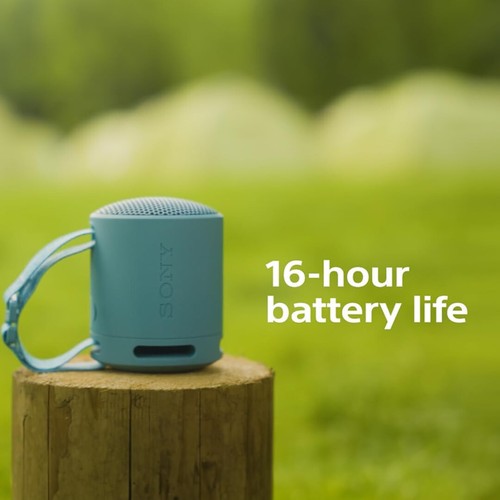 Sony tragbarer leichter kabelloser Bluetooth-Lautsprecher mit Riemen - blau SRS-XB100 - Bild 5 von 5