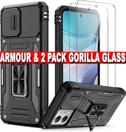 For Motorola Moto G35 G55 G75 G85 Case Ring ARMOUR Shockproof Stand Phone Cover - 第 1/12 張圖片