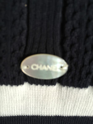 （6月VIP 15%off中）ふうこです❣️0602 Chanel 06P MOST WANTED NEW Blue Top White Bows CC logo FR38