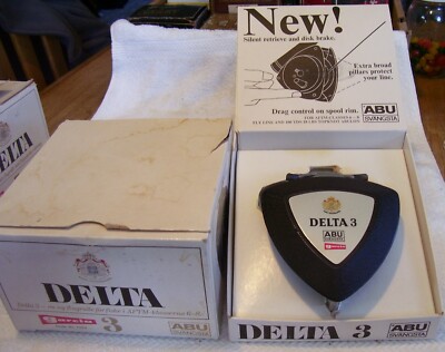 5523 ABU GARCIA DELTA 3 FLY REEL BOX PAPERS NEW APPEARS UN