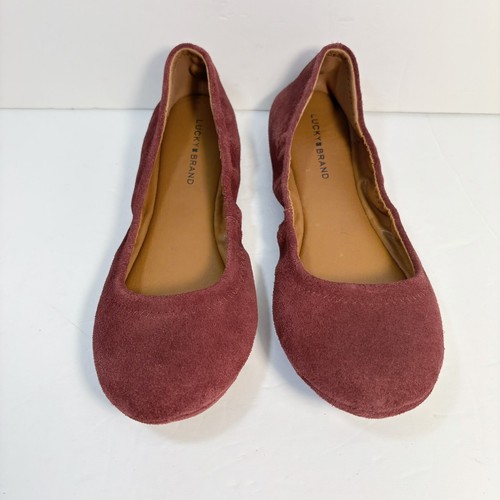 NEW Lucky Brand Womens Erin Ballet Flats Suede Leather Size 7.5 Plum Slip On - Bild 9 von 11