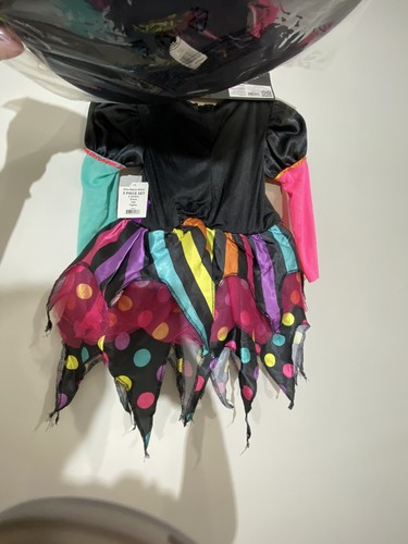Niñas MISS MATCH BRUJA Disfraz Halloween Talla S 6/6X Tutú Vestido Medias Sombrero Nuevo con Etiquetas - Imagen 3 de 8