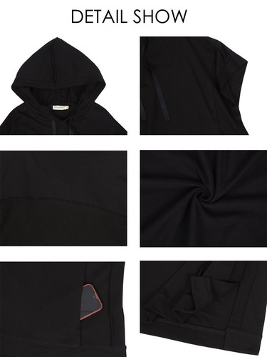 Oversized Short Sleeve Hoodie Side Slits Pullover Sweater Top - Picture 48 of 110