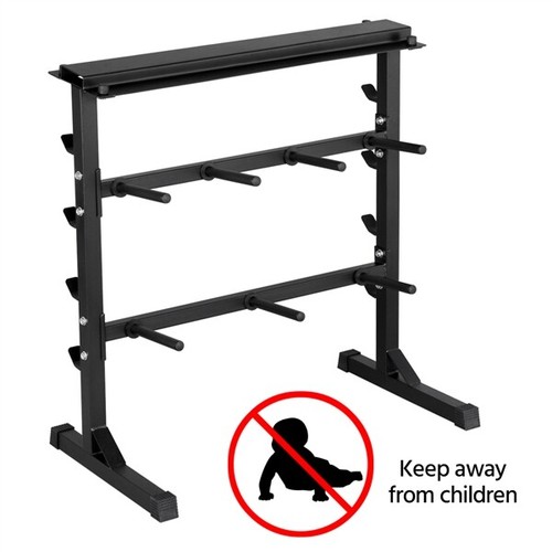 Steel Dumbbell Barbell Stand Heavy Duty Weight Plate Holder for Home Gym Fitness - Picture 8 of 12