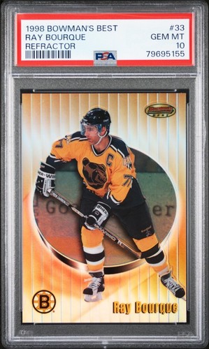 1998 Bowman's Best Ray Bourque Refractor /400 PSA 10
