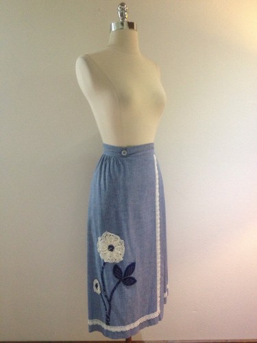 1970s Vintage Women's Indigo Lightweight Denim Wra