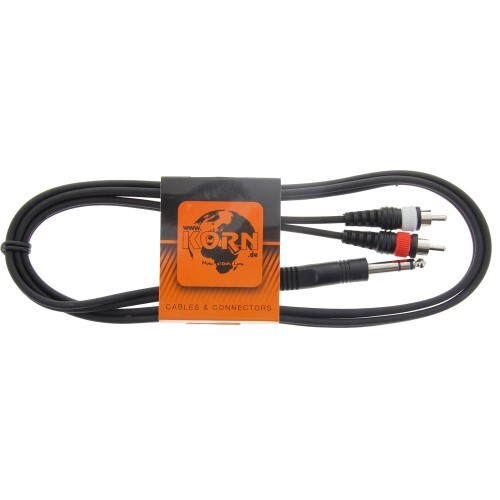 Кабель KORN Kabel ECO Adapterkabel 2x Cinch / 1x 6,3 мм Klinke Stereo 1,5 м | Neu