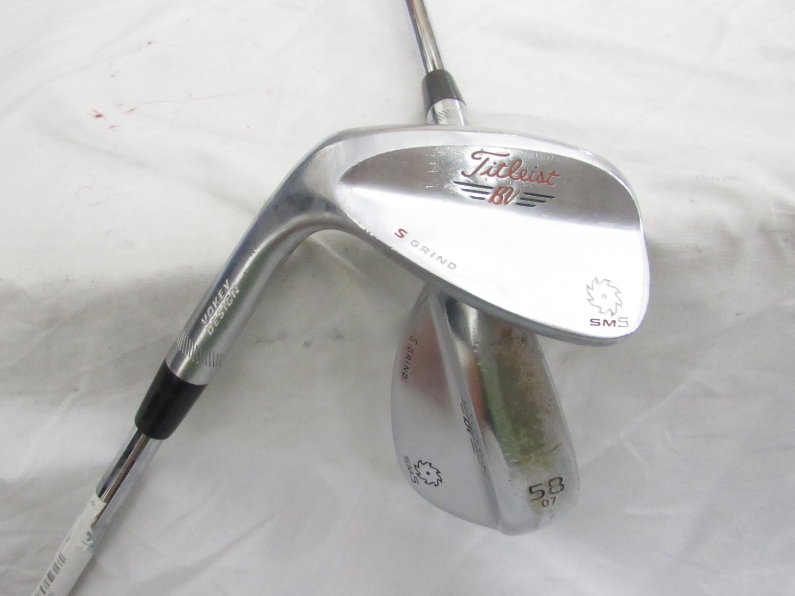 Titleist SM5 54.10 58.07 Conjunto de Acero flexible de cuña de cuña utilizado LH Titleist Titleist SM5 54.10 58.07 Conjunto de Acero flexible de cuña de cuña utilizado LH Titleist