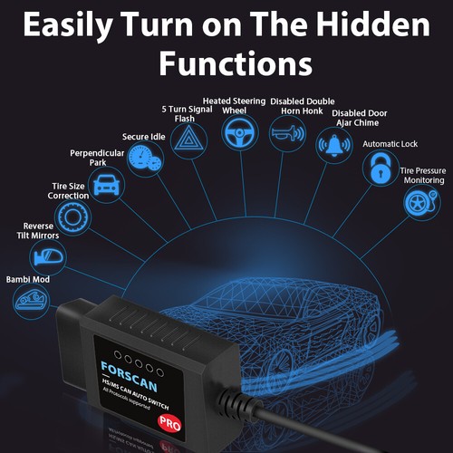 FORScan ELMconfig OBD2 Adapter - USB Scanner with MS-CAN/HS-CAN Switch Ford DE - Picture 11 of 16