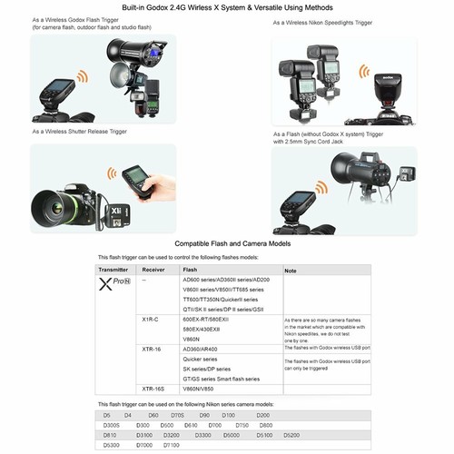 US Godox AD600BM 600W 1/8000s Studio Flash Light+XproII-N Trigger+CB-09 Fr Nikon - Picture 5 of 12